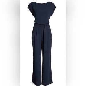 ELIZA J, Cap Sleeve Wide Leg Jumpsuit in Black